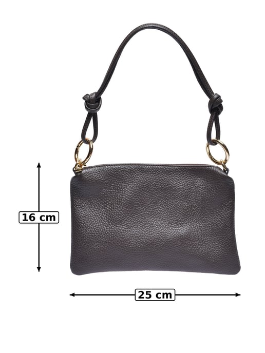 Anna Luchini Kastanienbraun Rindsledertasche - Image 3