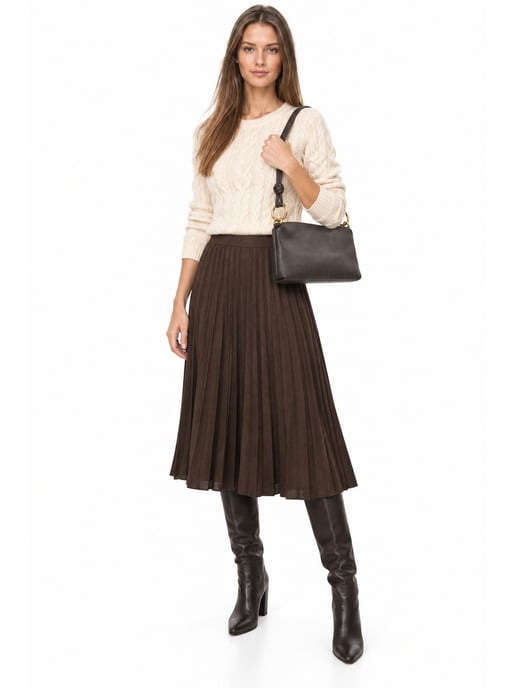 Anna Luchini Kastanienbraun Rindsledertasche - Image 4