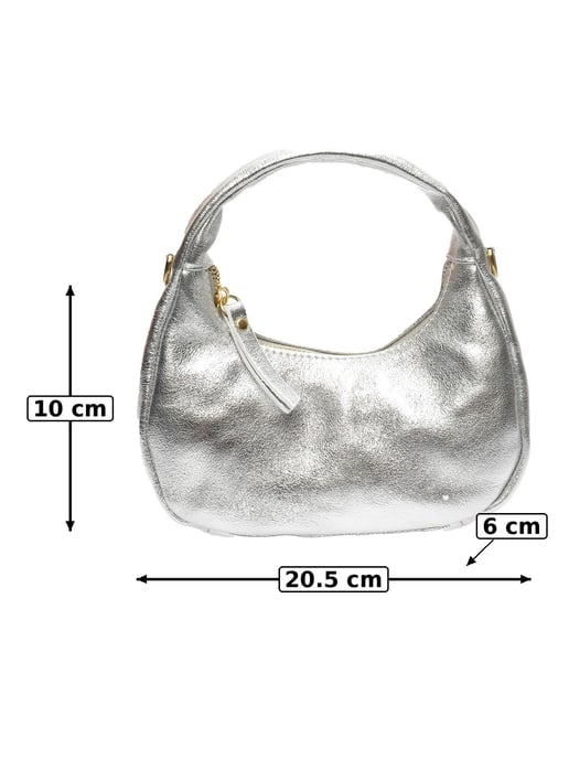 Anna Luchini Silber Rindsledertasche - Image 6