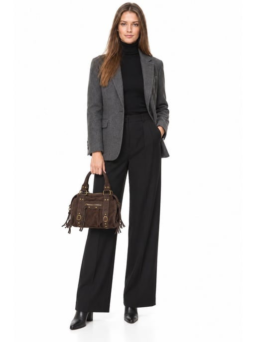 Luisa Vannini Zweifarbig Rindsledertasche - Image 6
