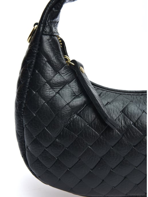 Anna Luchini Schwarz Rindsledertasche - Image 3