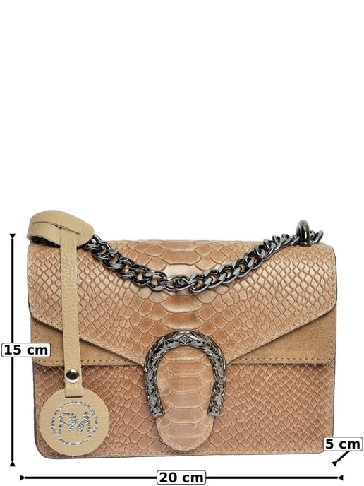 Roberta M Beige Rindsledertasche - Image 6