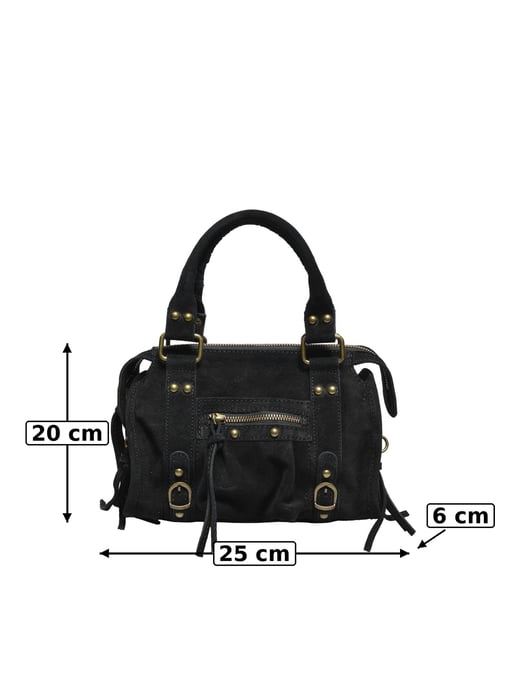 Luisa Vannini SCHWARZ Rindsledertasche - Image 5