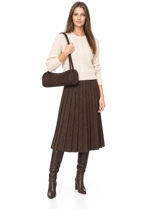 Luisa Vannini Zweifarbig Rindsledertasche - Image 6