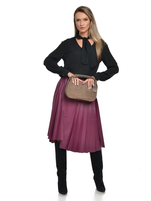 Anna Luchini Beige Rindsledertasche - Image 5