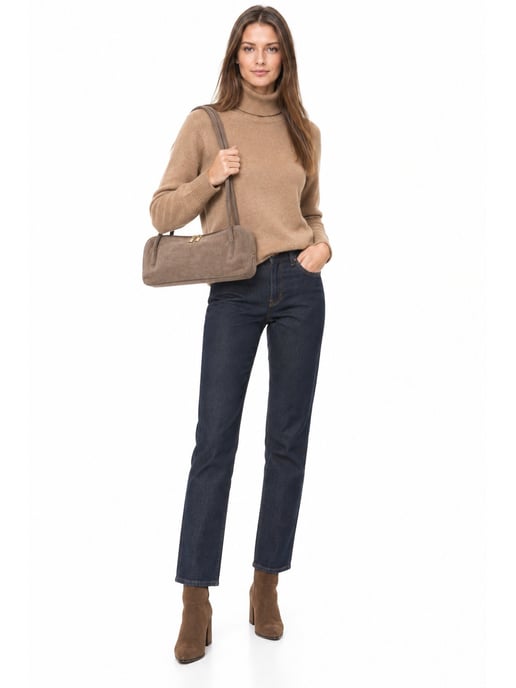 Luisa Vannini Beige Rindsledertasche - Image 6