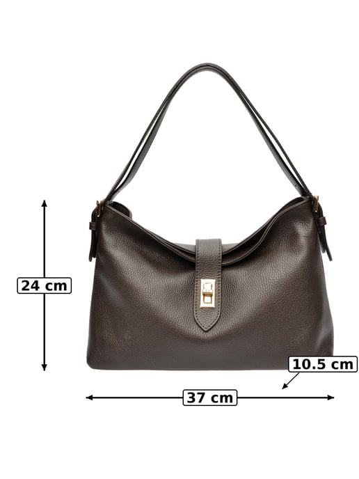 Anna Luchini Kastanienbraun Rindsledertasche - Image 6