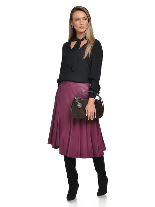 Anna Luchini Kastanienbraun Rindsledertasche - Image 5