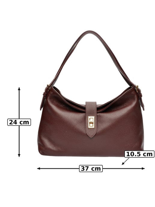 Anna Luchini Weinfarbe Rindsledertasche - Image 6