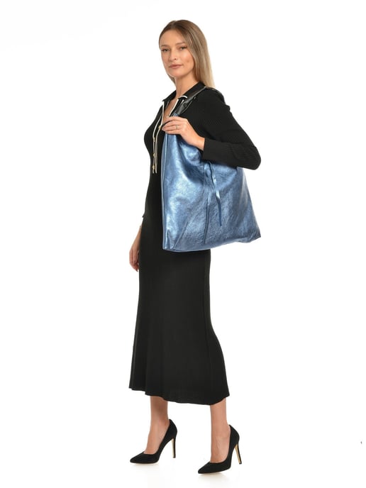 Isabella Rhea Blau Rindsledertasche - Image 5