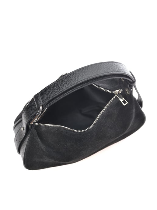 Anna Luchini Schwarz Rindsledertasche - Image 4