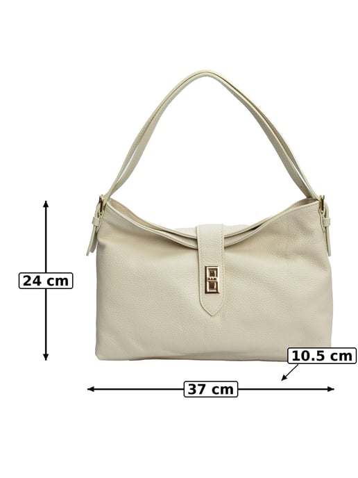 Anna Luchini Beige Rindsledertasche - Image 6
