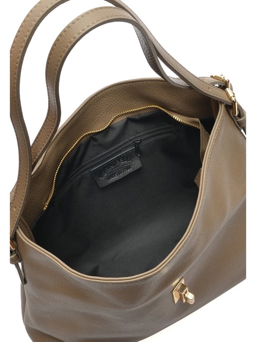 Anna Luchini Beige Rindsledertasche - Image 4
