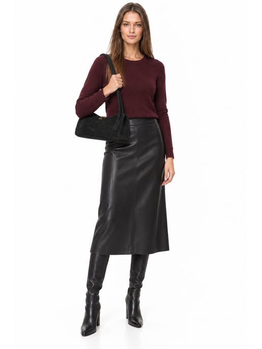 Luisa Vannini Schwarz Rindsledertasche - Image 6