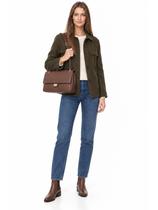 Luisa Vannini BROWN Rindsledertasche - Image 6