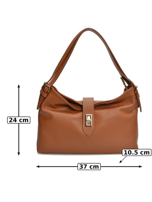 Anna Luchini Braun Rindsledertasche - Image 6