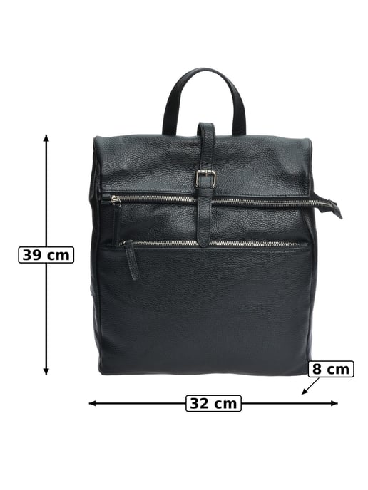 Anna Luchini Schwarz Rindsledertasche - Image 6