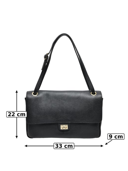 Luisa Vannini SCHWARZ Rindsledertasche - Image 5