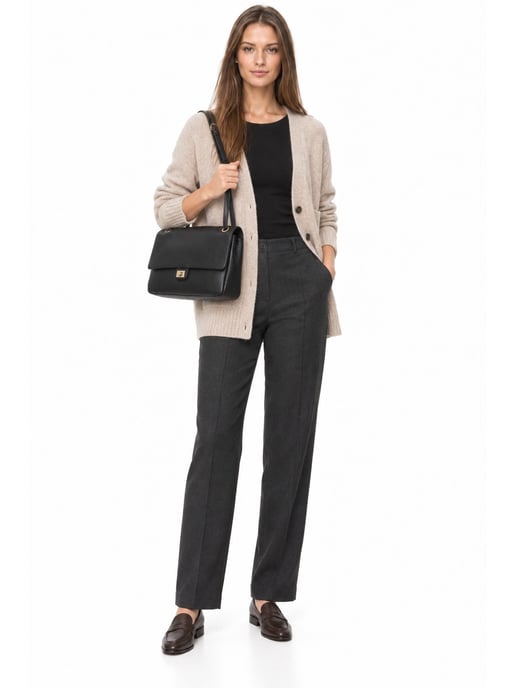 Luisa Vannini SCHWARZ Rindsledertasche - Image 6