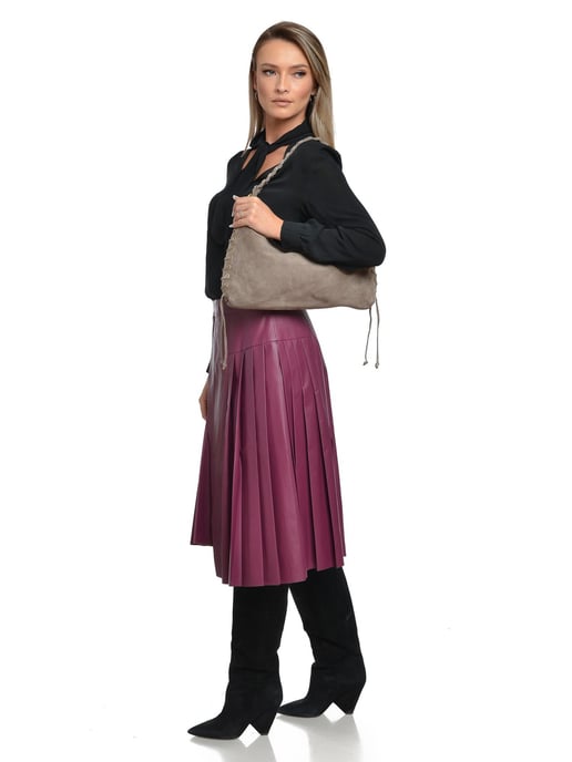 Anna Luchini Beige Rindsledertasche - Image 5