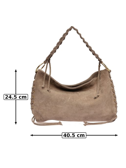 Anna Luchini Beige Rindsledertasche - Image 6