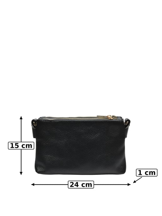 Luisa Vannini SCHWARZ Rindsledertasche - Image 5