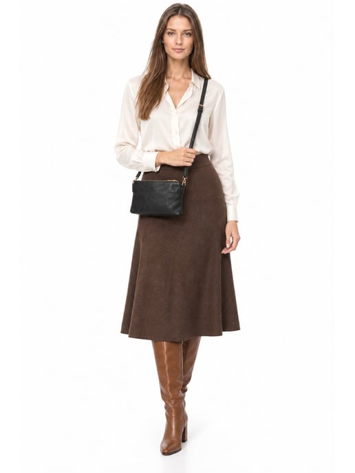 Luisa Vannini SCHWARZ Rindsledertasche - Image 6