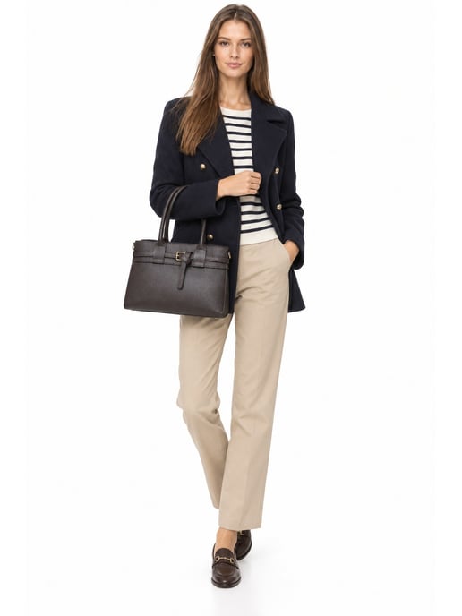 Luisa Vannini Zweifarbig Rindsledertasche - Image 6