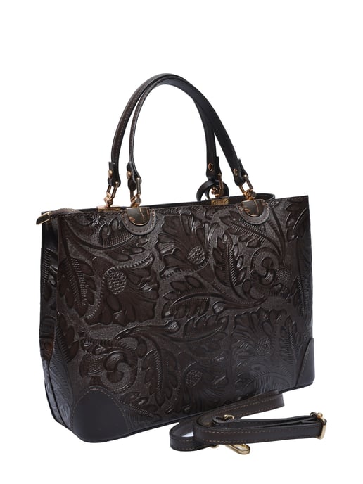 Anna Luchini Kastanienbraun Rindsledertasche - Image 2