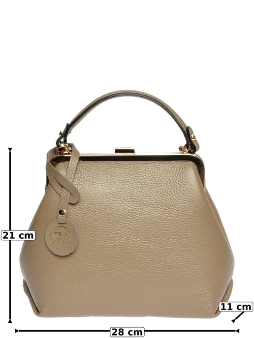 Roberta M Beige Rindsledertasche - Image 6