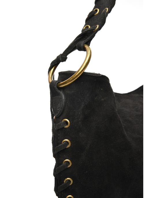 Anna Luchini Schwarz Rindsledertasche - Image 3