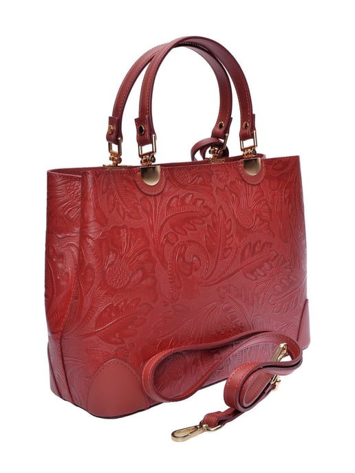 Anna Luchini Rot Rindsledertasche - Image 2