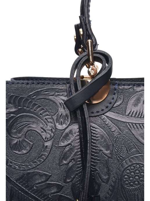 Anna Luchini Blau Rindsledertasche - Image 3