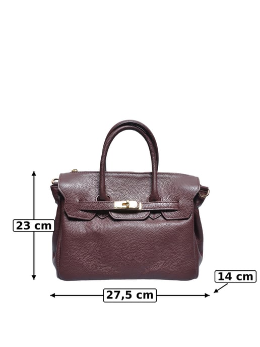 Luisa Vannini Kastanienbraun Rindsledertasche - Image 5