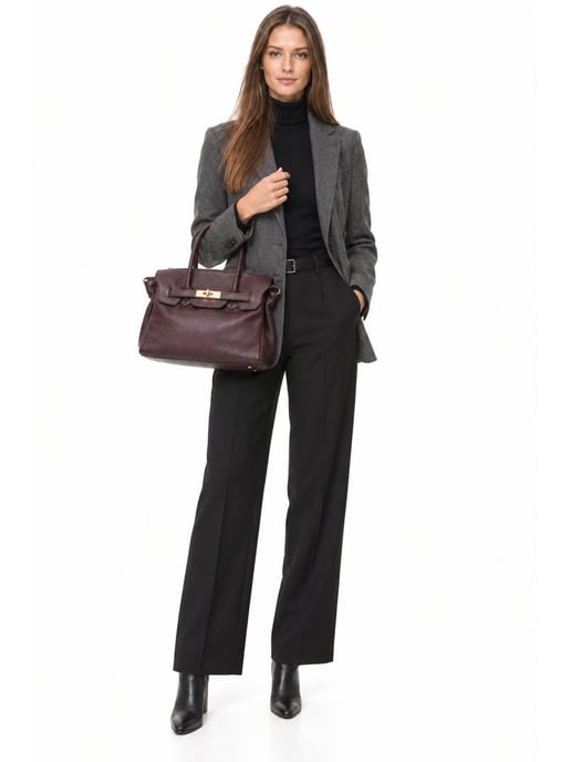 Luisa Vannini Kastanienbraun Rindsledertasche - Image 6