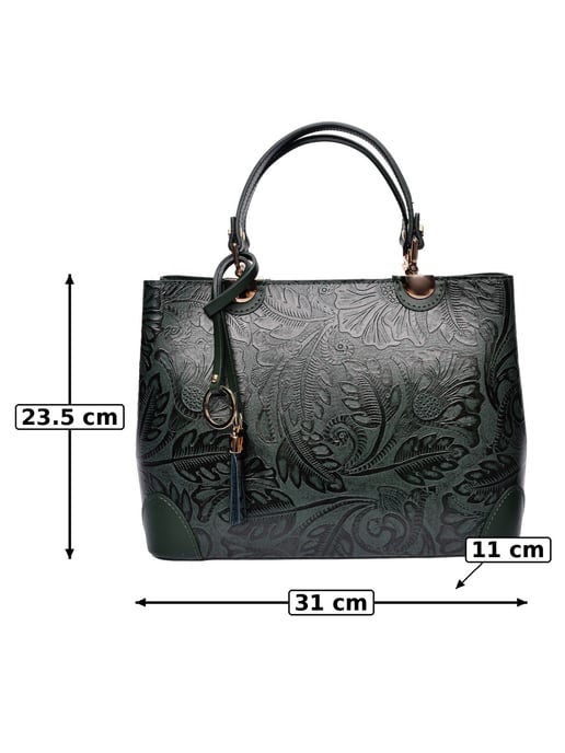 Anna Luchini Grün Rindsledertasche - Image 6