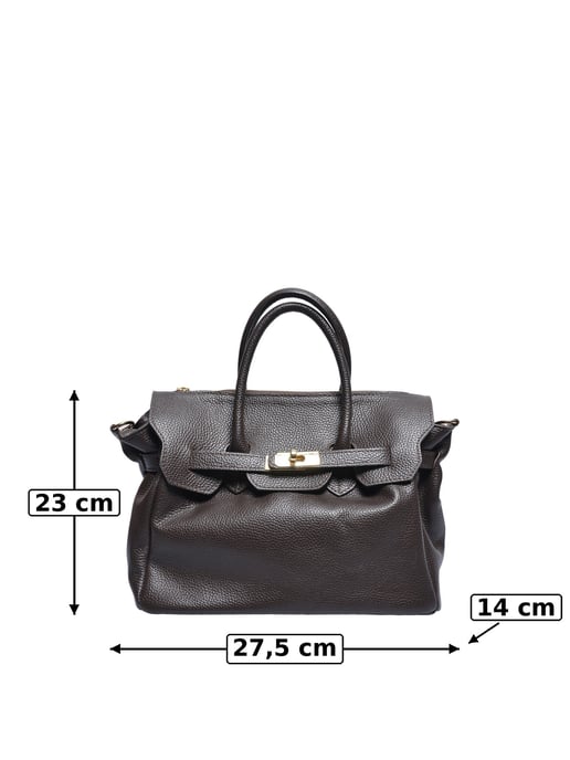 Luisa Vannini Zweifarbig Rindsledertasche - Image 5