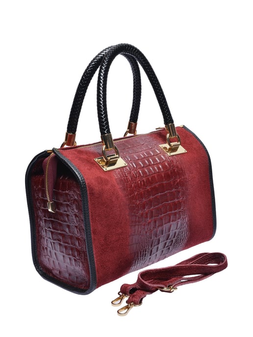 Isabella Rhea Weinfarbe Rindsledertasche - Image 2