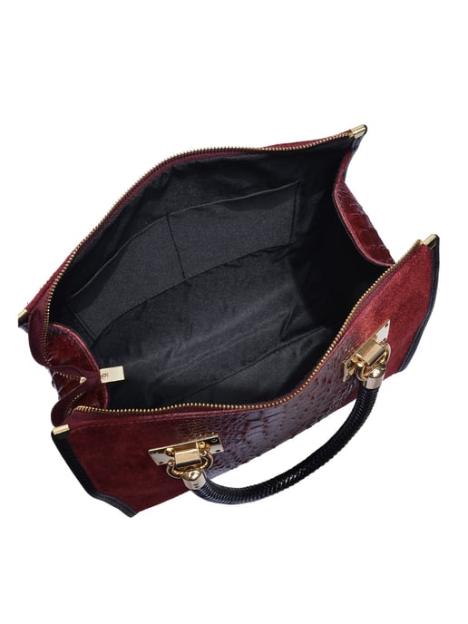 Isabella Rhea Weinfarbe Rindsledertasche - Image 4