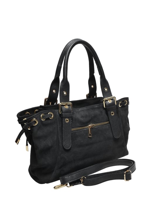 Anna Luchini Schwarz Rindsledertasche - Image 2