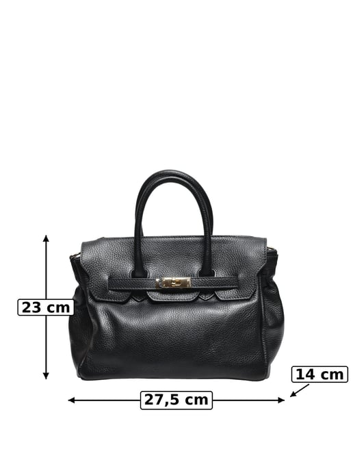 Luisa Vannini SCHWARZ Rindsledertasche - Image 5
