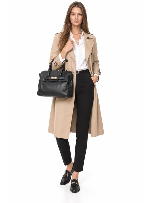Luisa Vannini SCHWARZ Rindsledertasche - Image 6
