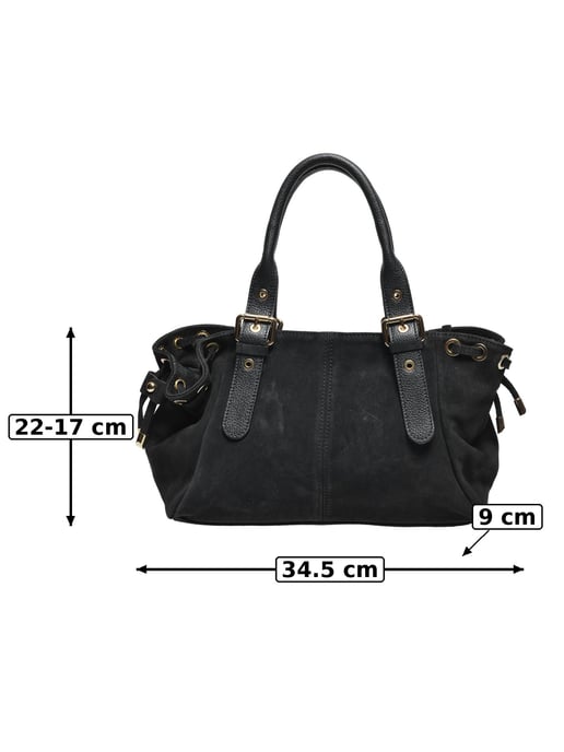 Anna Luchini Schwarz Rindsledertasche - Image 5