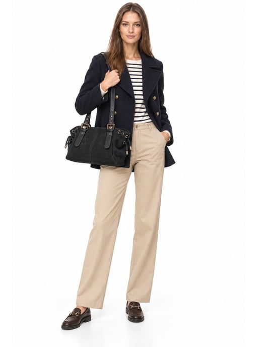 Anna Luchini Schwarz Rindsledertasche - Image 6
