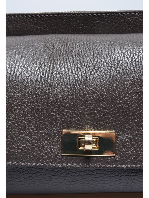 Luisa Vannini Zweifarbig Rindsledertasche - Image 3