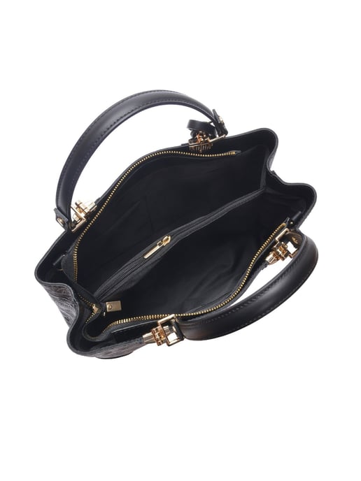 Anna Luchini Schwarz Rindsledertasche - Image 4