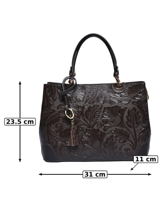 Anna Luchini Kastanienbraun Rindsledertasche - Image 5