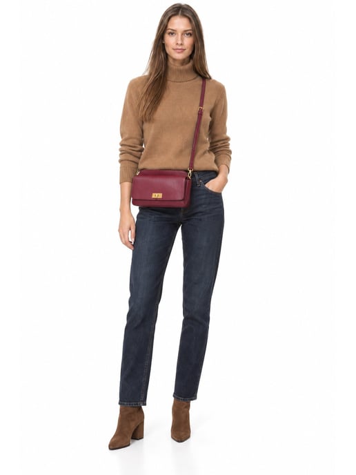 Luisa Vannini BORDEAUX Rindsledertasche - Image 6