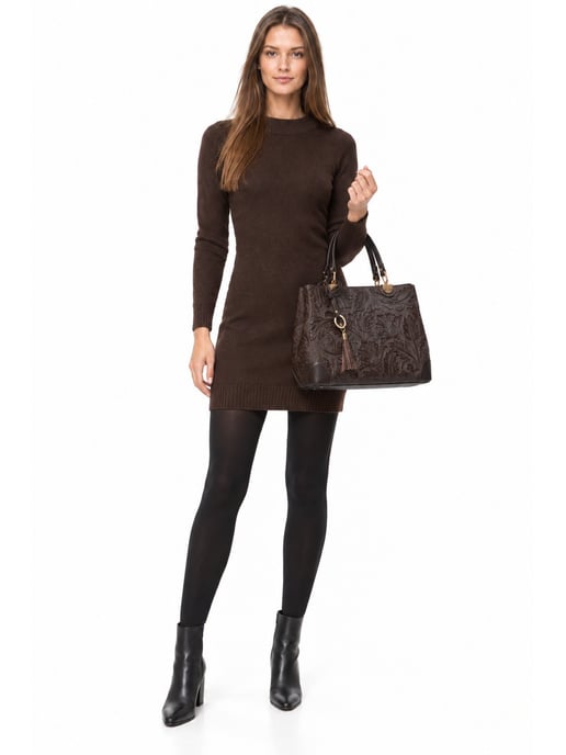 Anna Luchini Kastanienbraun Rindsledertasche - Image 6