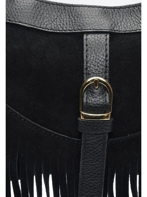 Anna Luchini Schwarz Rindsledertasche - Image 3